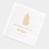 結婚パーソナライズされた,ブライダルシャワー/婚約プレゼント 箔ナプキン (左)