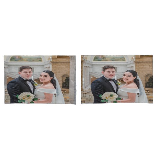 結婚パーソナライズされたSまたはAnniversary Pillowcase 枕カバー (フロントセット)