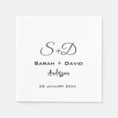 結婚パーソナライズされたs、ブライダルシャワー、婚約 スタンダードカクテルナプキン (正面)