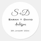 結婚パーソナライズされたs、ブライダルシャワー、婚約 ラウンドシール (正面)