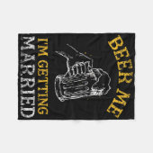 結婚パーティーだ 乾杯 新郎 フリースブランケット (正面(横))