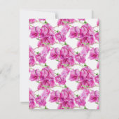 結婚パーティーのブーガンビレアピンクキャンセル延期 招待状 (裏面)