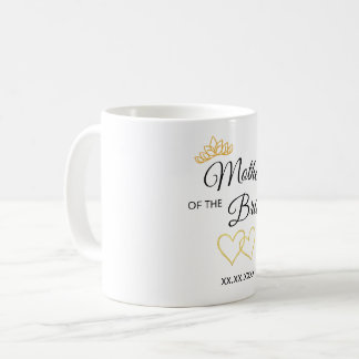 結婚パーティーの役割と日付のエレガントなデザイン コーヒーマグカップ