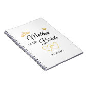 結婚パーティーの役割と日付のエレガントなデザイン ノートブック (右側)
