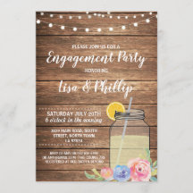 結婚パーティー メイソンジャー 花のライト 招待状