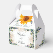 結婚ヒマワリ金ゴールドグリッター フェイバーボックス (裏面サイド)