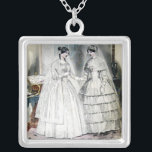 結婚ビクトリアンのドレス シルバープレートネックレス<br><div class="desc">作品のプリントのビクトリアンイメージ結婚は、1850年に発行された1850年の雑誌の中で、その日の最も最新のファッションを取り上げてい結婚る。美しい芸術!</div>
