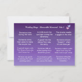 結婚ビンゴ！ゲストのゲーム カード (正面)