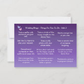 結婚ビンゴ！ゲストのゲーム カード (裏面)