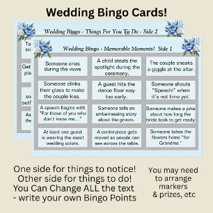 結婚ビンゴ!青い芙蓉セット カード