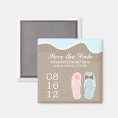 結婚ビーチサンダル マグネット (正面/裏面)