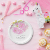 結婚ピンクさくらんぼ花カスタム紙プレート ペーパープレート (パーティー)