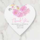 結婚ピンクのフローラ水感謝してい色 フェイバータグ (正面)