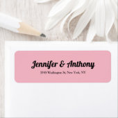 結婚ピンクプロフェッショナルはっきりしたクリエイティブエレガント ラベル (インサイチュ)