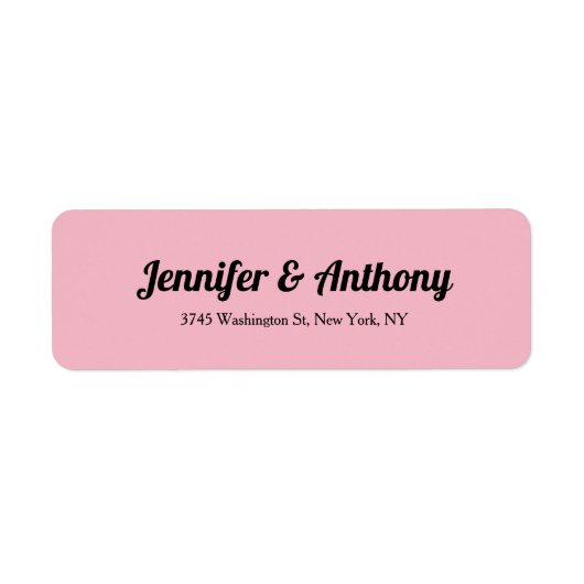 結婚ピンクプロフェッショナルはっきりしたクリエイティブエレガント ラベル (正面)