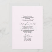 結婚フォーマルのモノグラムの両親がピンクに載っていない 招待状 (正面/裏面)