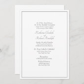 結婚フォーマル伝統的の両親 招待状 (正面/裏面)