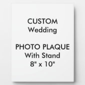 結婚フカスタムォトプラーク8" x 10" フォトプラーク (正面)