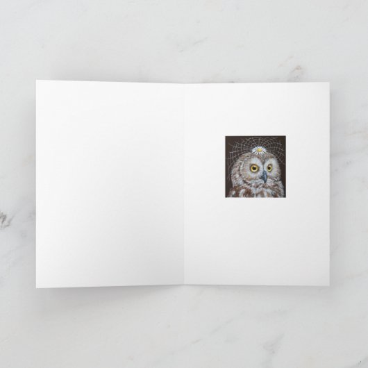 結婚フクロウ カード (内部)