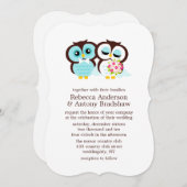 結婚フクロウ 招待状 (正面/裏面)