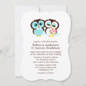 結婚フクロウ 招待状 (正面)