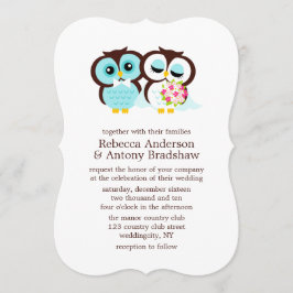 結婚フクロウ 招待状