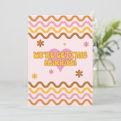 結婚フラワーパワー60の70のレトロ 招待状 (スタンド正面)