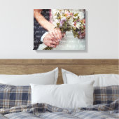 結婚フランスのの誓いを写真に結婚重ね合わせ キャンバスプリント (インサイチュ (寝室))