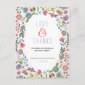 結婚フローラおもしろい |サンキューカード ポストカード (正面)