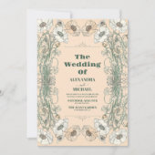 結婚フローラアールヌーボー 招待状 (正面)