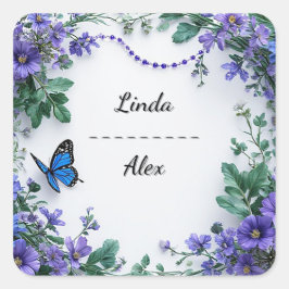 結婚フローラリース スクエアシール