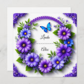 結婚フローラリース 招待状 (正面/裏面)