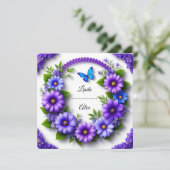 結婚フローラリース 招待状 (スタンド正面)