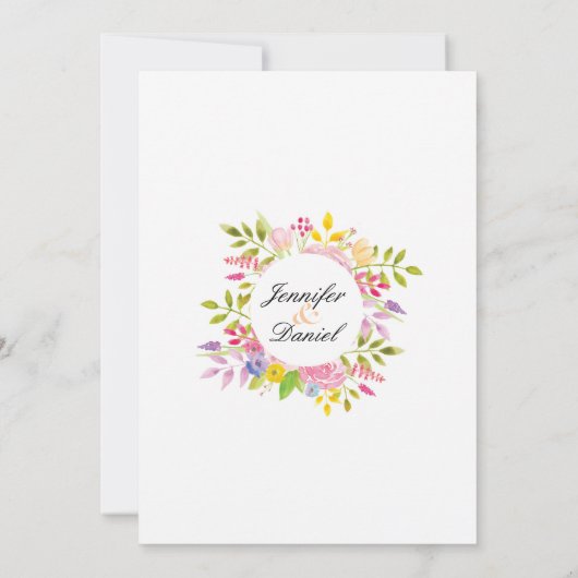 結婚フローラ招待状エレガントフォーマル招待状 招待状 (裏面)