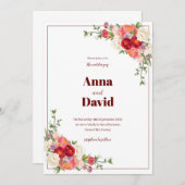 結婚フローラ招待状 招待状 (正面/裏面)