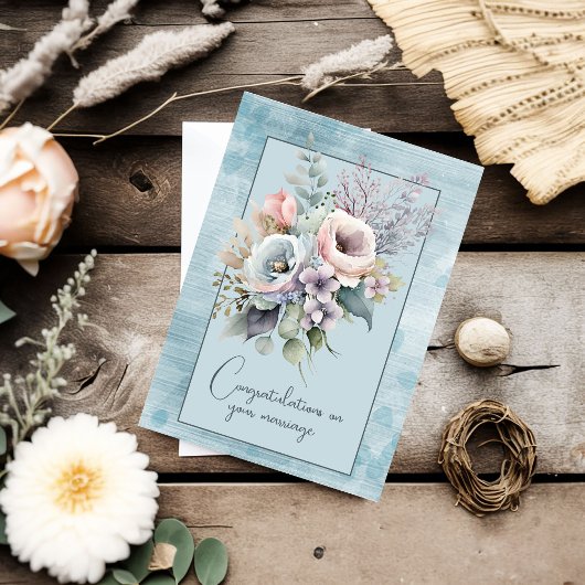 結婚フローラ花束 ノートカード