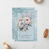 結婚フローラ花束 ノートカード (正面/裏面インサイチュ)