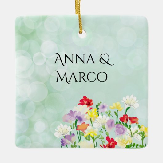 結婚フローラ セラミックオーナメント (正面)
