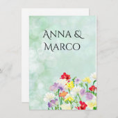 結婚フローラ 招待状 (正面/裏面)