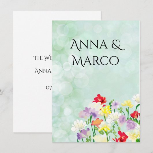 結婚フローラ 招待状 (正面/裏面)