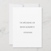 結婚フローラ 招待状 (裏面)