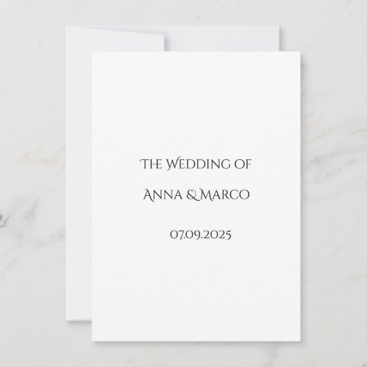 結婚フローラ 招待状 (裏面)