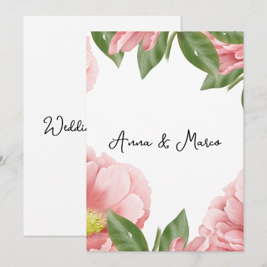 結婚フローラ 招待状 (正面/裏面)