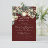 結婚ブライダルシャワー素朴金ゴールド 招待状 (スタンド正面)