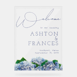 結婚ブリスブルーアジサイ縁ど歓迎 アクリルサイン