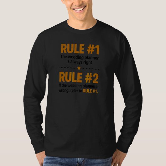 結婚プランナーの掟 正しい結婚式コーディネーター Tシャツ (正面)