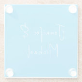 結婚プロフェッショナルスクラシカルカイブルー ガラスコースター (裏面)