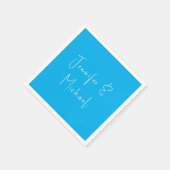 結婚プロフェッショナルスクラシカルカイブルー スタンダードカクテルナプキン (角)