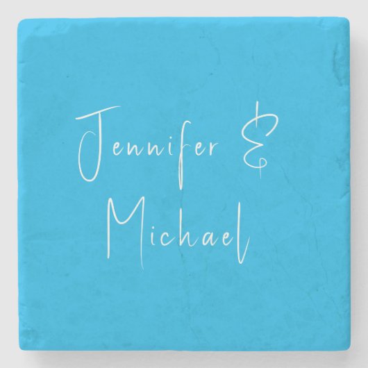 結婚プロフェッショナルスクラシカルカイブルー ストーンコースター (正面)