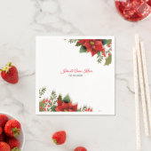結婚ポインセチア・ナプキンス スタンダードカクテルナプキン (インサイチュ)